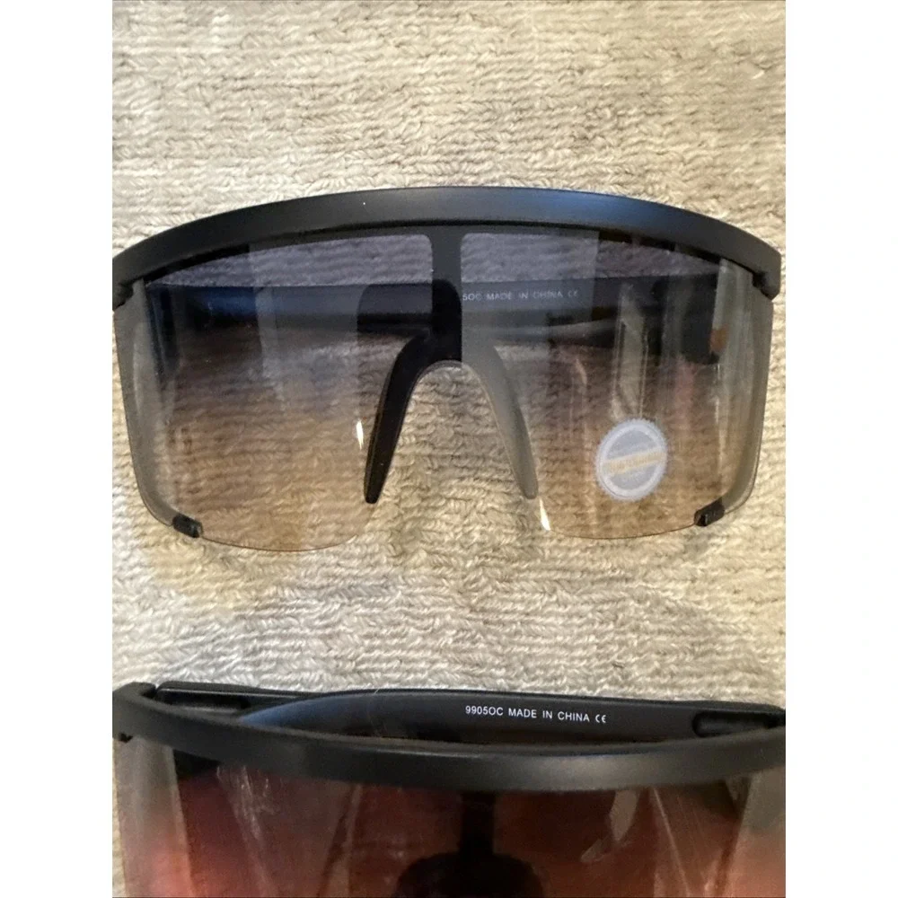 Lot of 3 - Assorted NEW w/TAGS Unisex Wrap Sunglasses Green, Red & Gray- Limited